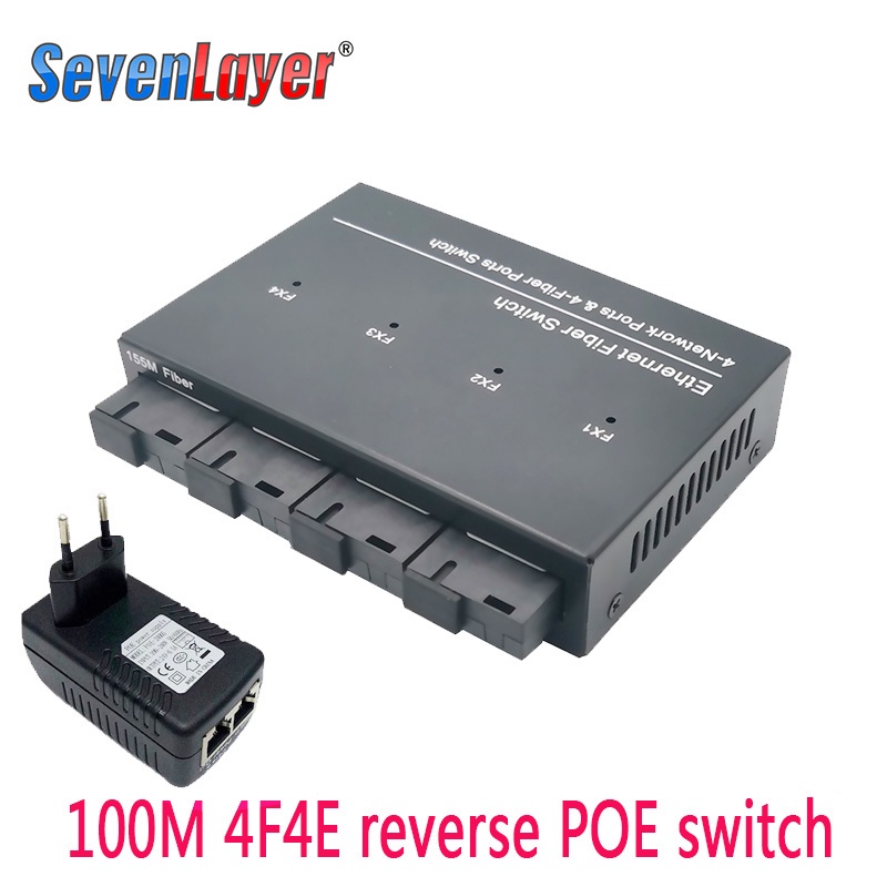 Bộ Chuyển Đổi POE 10 / 100M 12V Cho Epoxy Và gpon 8 Cổng