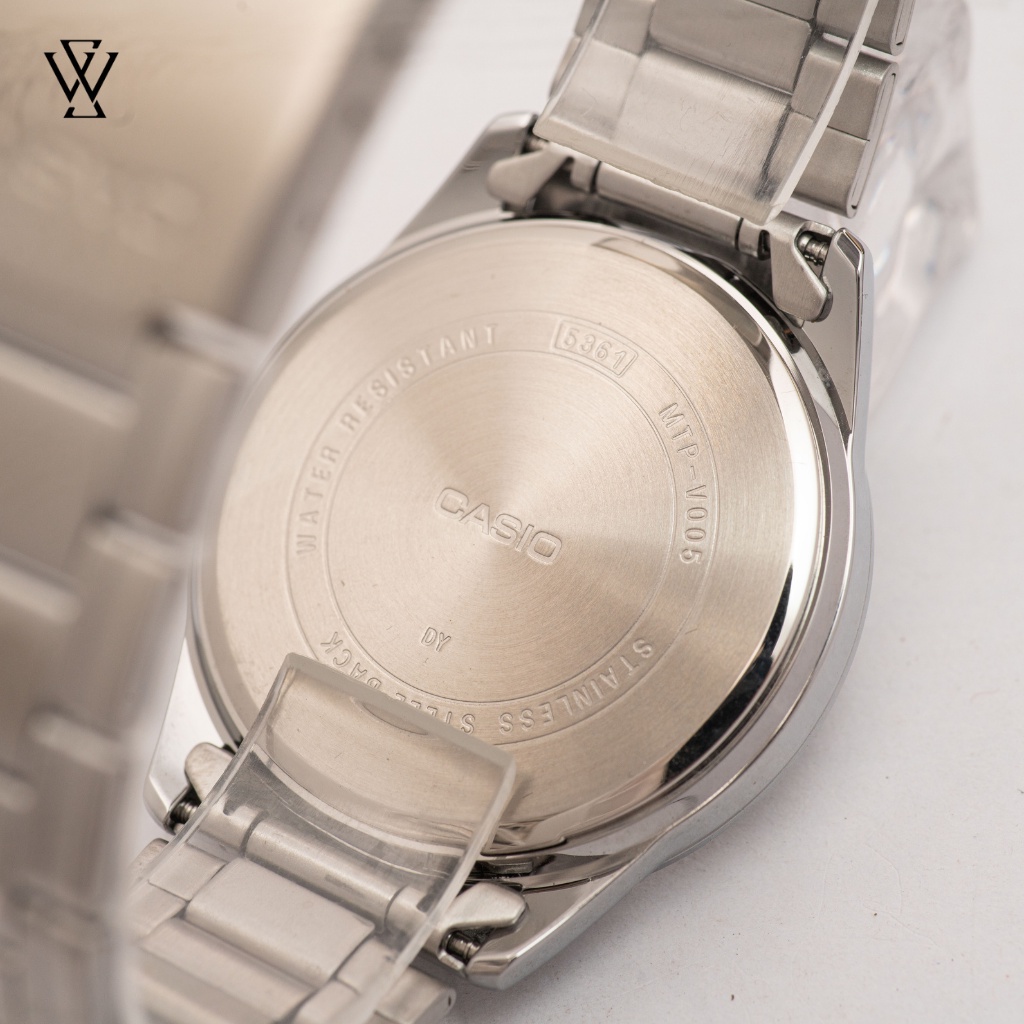 Đồng Hồ Quartz Nam Casio WATCHSTORE MTP-V005D-2B5UDF Thiết Kế Kính Khoáng 40mm, Dây Kim Loại, Vỏ Thép Không Gỉ