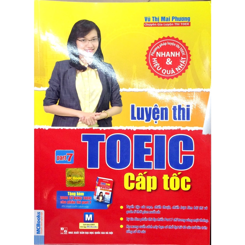 SÁCH - Luyện Thi Toeic Cấp Tốc Part 7 – Cô Mai Phương Bản Đẹp