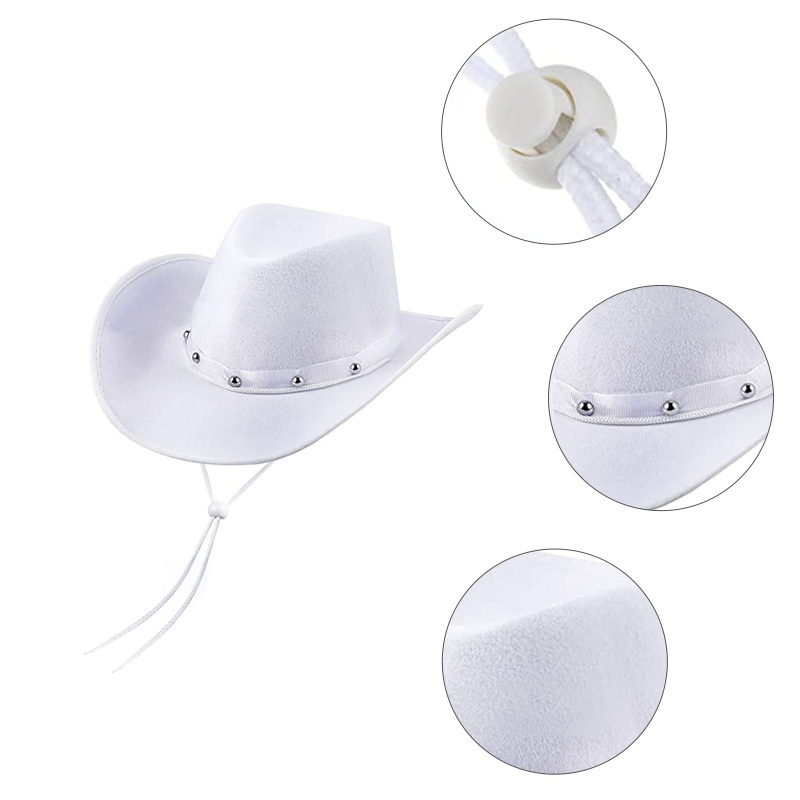 Mũ Cao Bồi Bằng Vải Nỉ Fedora Vành Rộng Phong Cách Cao Bồi Phương Tây Cổ Điển Unisex