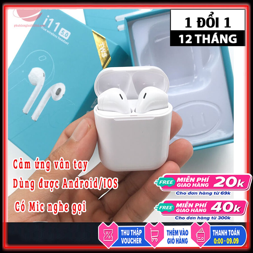 Tai Nghe Bluetooth I7S,i11,i12 (Loại tốt) tai nghe không Dây Kết Nối Bluetooth Nghe gọi cảm ứng | BigBuy360 - bigbuy360.vn