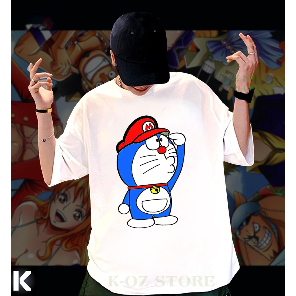 ÁO THUN CỘC TAY IN HÌNH DORAEMON-MÈO MÁY IN HÌNH THỜI TRANG VẢI CAO CẤP CHO ĐỒNG ĐỘI - 230695