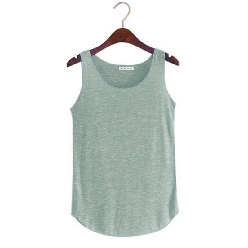 Áo Tank Top Cotton Cổ Tròn Dáng Rộng Thiết Kế Hợp Thời Trang