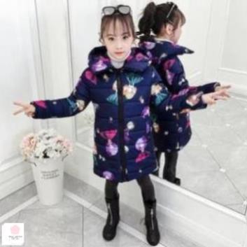 Áo khoác phao dáng dài cho bé gái (3 - 12 tuổi)  ☑️ áo ấm cho bé gái (3 - 12 tuổi)  ☑️ Thời trang bé gái 11 tuổi