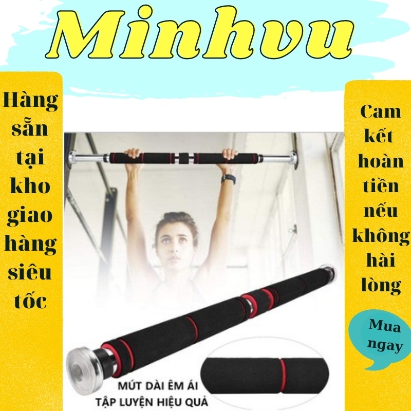 Thanh xà đơn treo tường mút dài cao cấp gắn được mọi nơi không cần khoan bắt ốc vít, chịu lực cao, tùy chỉnh được độ dài