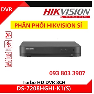 Đầu Ghi Hình HD-TVI 8 Kênh TURBO 3.0MP DS-7208HGHI-K1(S) 8 KÊNH -Hàng chính hãng - ĐẠI LÝ CAMERA HIKVISION