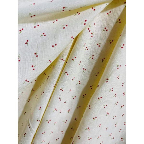 Vải linen hoa nhí