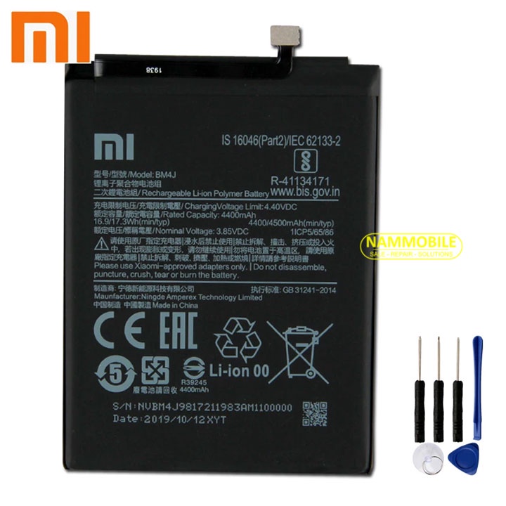 Pin Xiaomi Redmi Note 8 Pro BM4J 4500mAh Zin + Tặng Keo Dán Pin + FreeShip