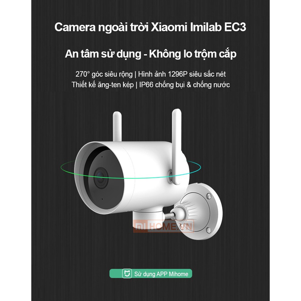 Camera IP ngoài trời Xiaomi IMILAB PTZ Edition CMSXJ25A EC3 2K