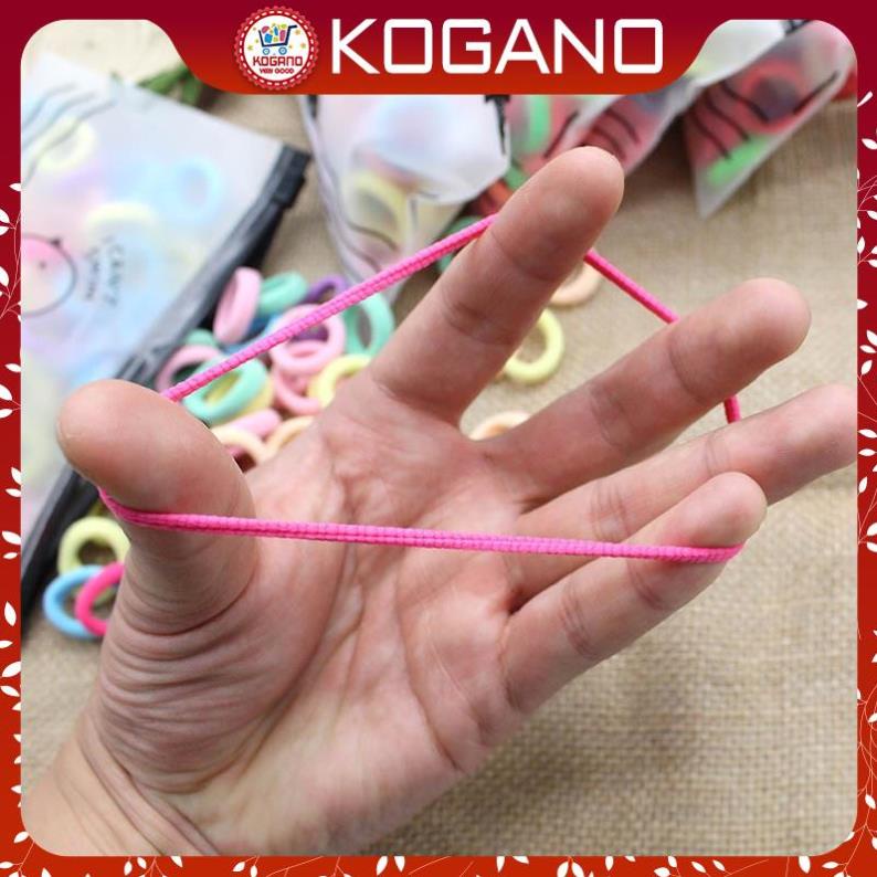50 Dây buộc tóc KOGANO dây chun buộc tóc nỉ co giãn nhiều màu sắc thời trang phong cách Hàn Quốc cho nữ FAH-001309