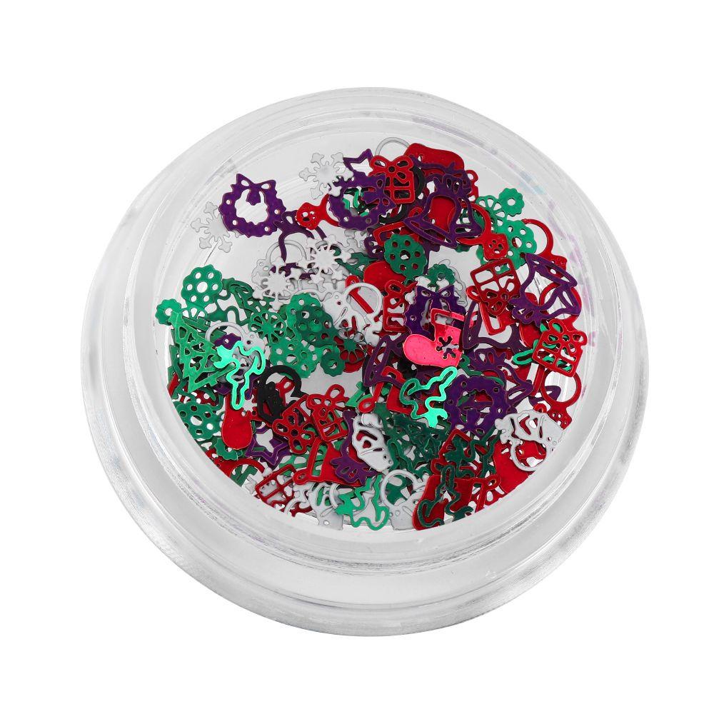 Miếng Dán Trang Trí Móng Tay 3D Chủ Đề Giáng Sinh DIY