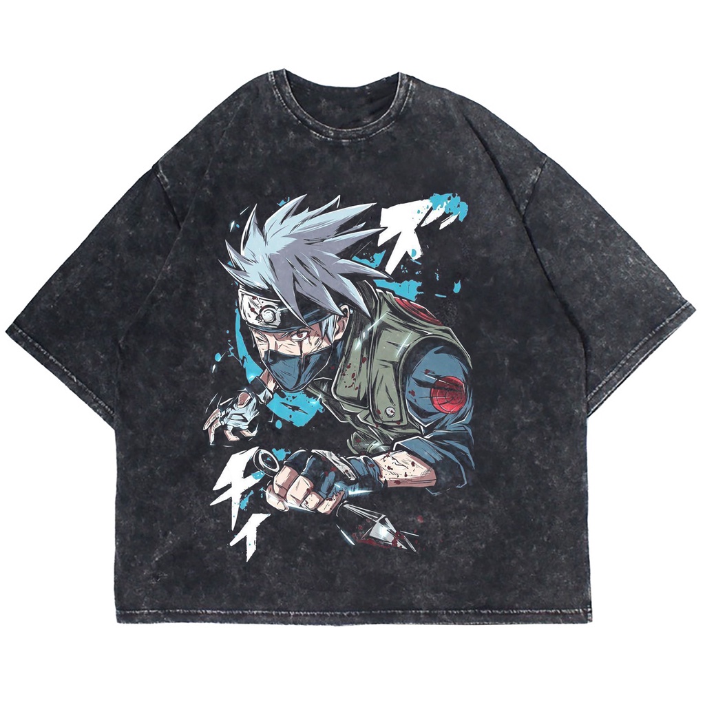 Áo Thun In Hình ANIME KAKASHI Cỡ Lớn Kiểu VINTAGE Dễ Thương