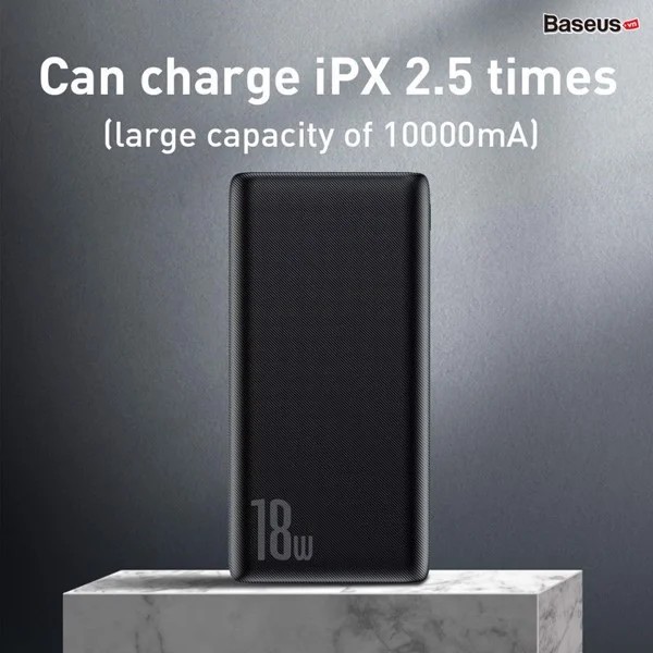 Pin dự phòng 18w sạc nhanh Baseus Bipow 10000mAh PD/QC (Powerdelivery / Quick Charge Power Bank )