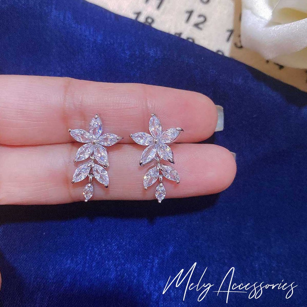 BÔNG TAI HOA PHA LÊ - MELY 1099