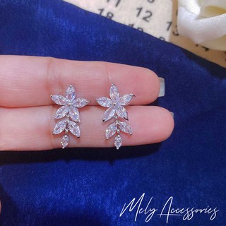 Bông tai hoa pha lê - mely 1099