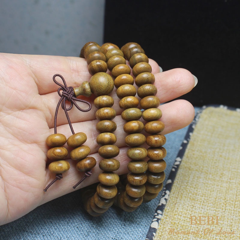 Chuỗi Hạt Đeo Tay Bằng Gỗ Đàn Hương 10 * 6mm