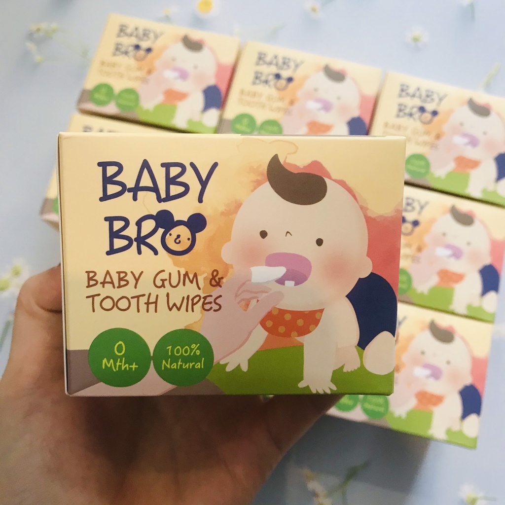 [FREESHIP EXTRA] [Date 11/2023] Khăn lau răng miệng Baby Bro/ Tưa lưỡi Baby Bro