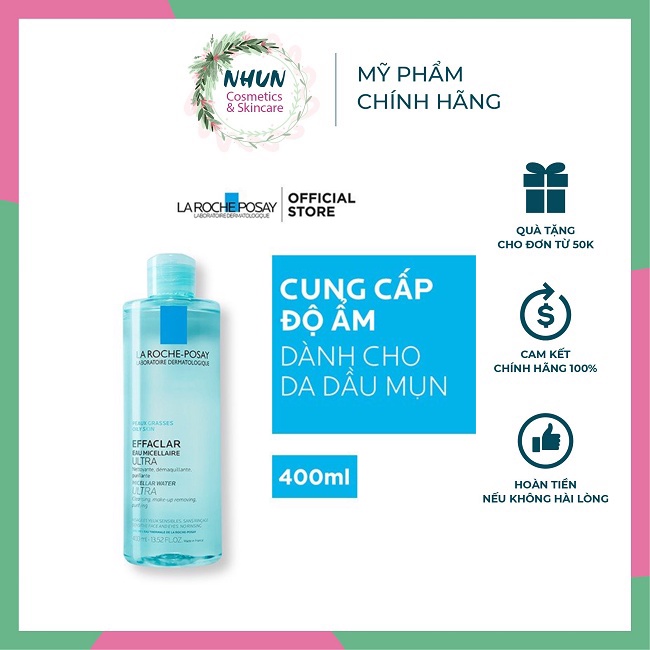 Nước Tẩy Trang La Roche-Posay Dành Cho Da Dầu &amp; Da Nhạy Cảm 400ml pháp (NS)