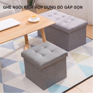 Ghế hộp đựng đồ cao cấp khung gỗ mdf cứng cáp, ghế đựng đồ đa năng