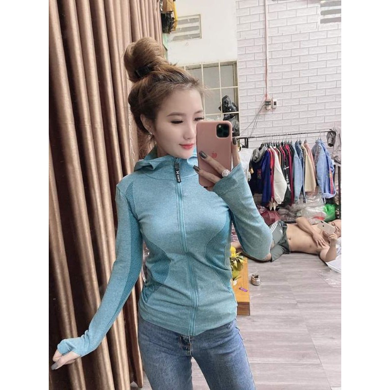 [Mã SKAMFSW175 giảm 10K đơn 50K] [Size M L XL] Áo khoác thể thao nữ ôm body cao cấp [S20] &amp; [SN21]