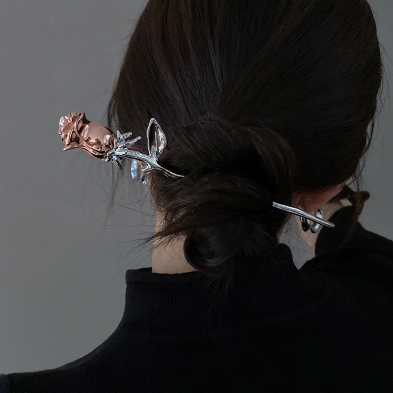 Trâm Cài Tóc Hình Hoa Hồng Bằng Hợp Kim Dành Cho Nữ