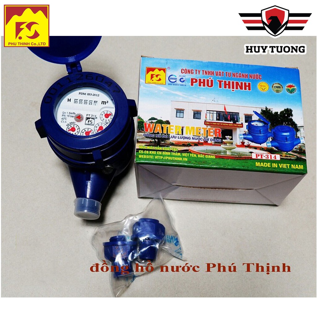 Đồng hồ đo lưu lượng nước sử dụng bằng nhựa ABS - PHÚ THỊNH ( có giấy kiểm định )