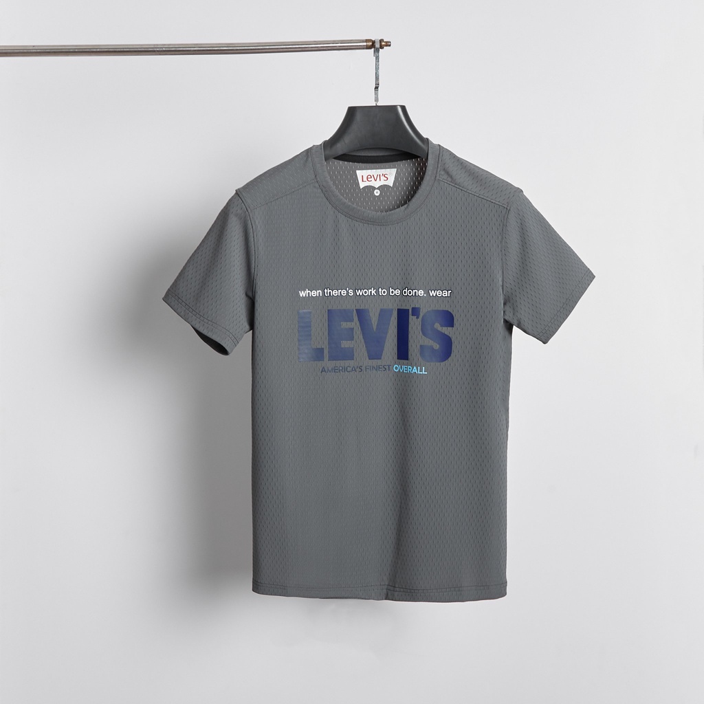 Áo thun nam cổ tròn ngắn tay cao cấp LEVIS vải thun dai khắc Laser  - Đẳng Cấp Hoa Kỳ