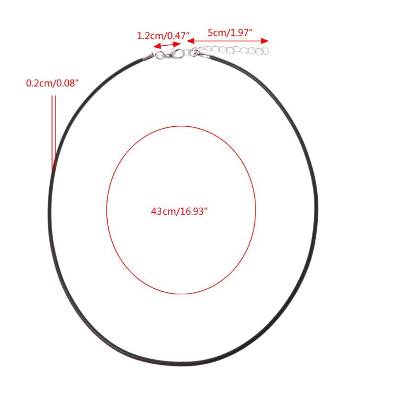 ✿INF✿10Pcs Top Quality Black Silk Leather Cord Chain Necklace with Lobster Claw Clasp