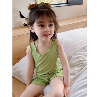 Bộ Đồ Ngủ Ngắn Tay In Họa Tiết Dễ Thương Cho Bé Gái