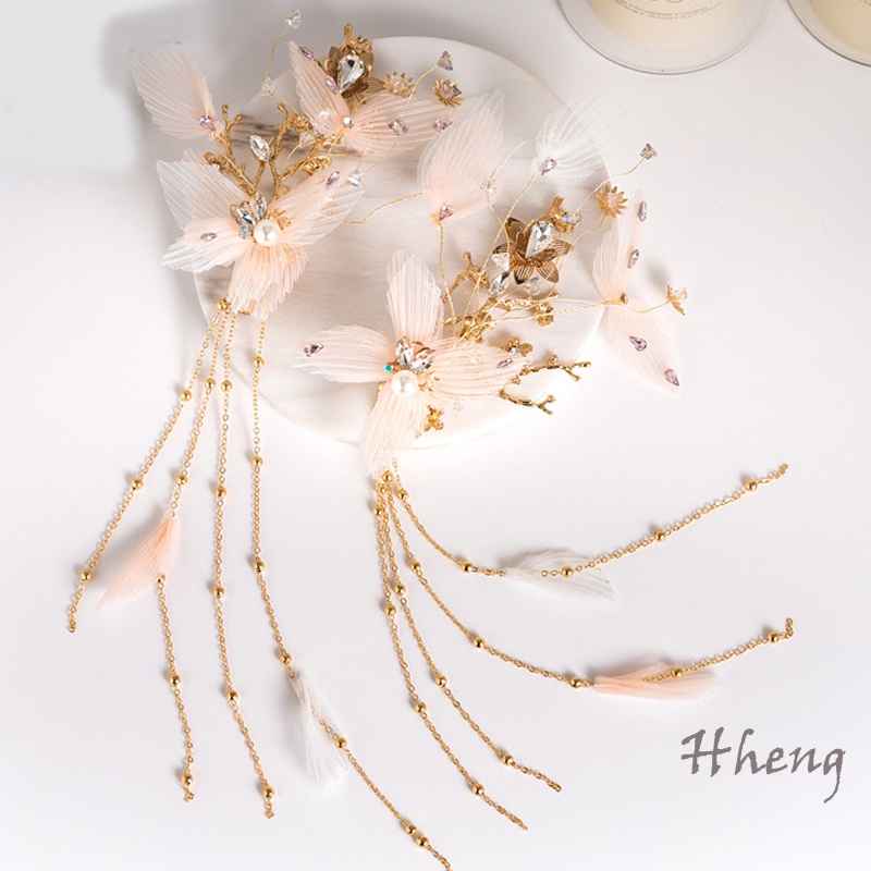 YADORNOS Kẹp Tóc Hợp Kim Đính Hoa Xinh Xắn Cho Cô Dâu