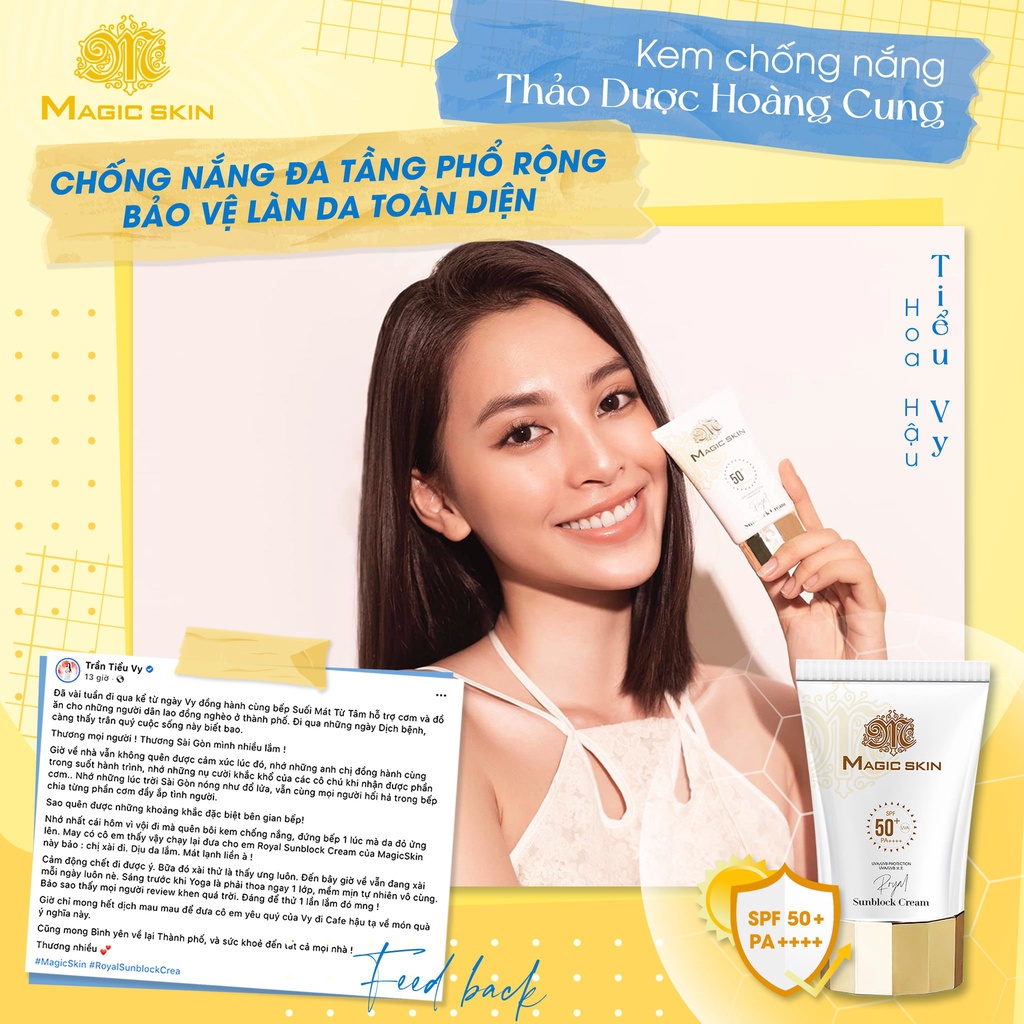 KEM CHỐNG NẮNG NÂNG TONE SPF50+ Magicskin
