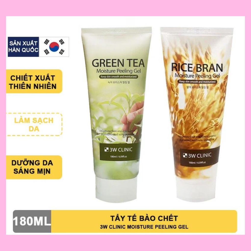 Gel Tẩy Da Chết 3W CLINIC Moisture Peeling Gel 180ML