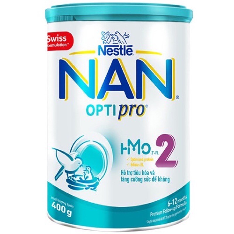 nan optipro 2 (400g) mẫu  mới HMO