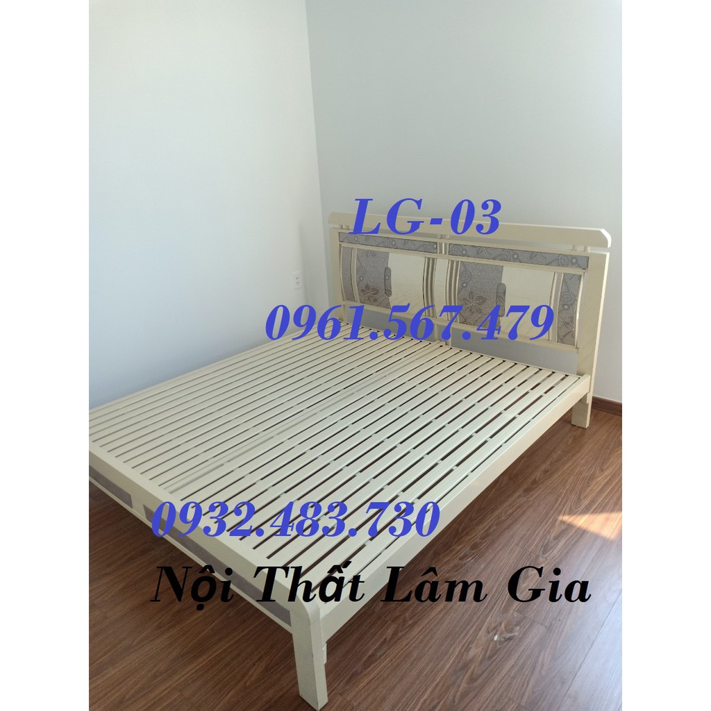 Giường sắt đẹp loại tốt rộng 1m6x2m