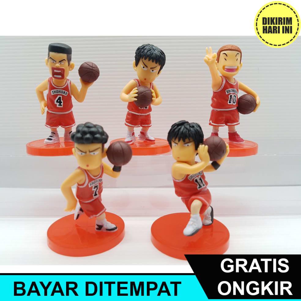 Set 5 Mô Hình Nhân Vật Trong Slamdunk Hanamichi Sakuragi Kaede Rukawa Jc689