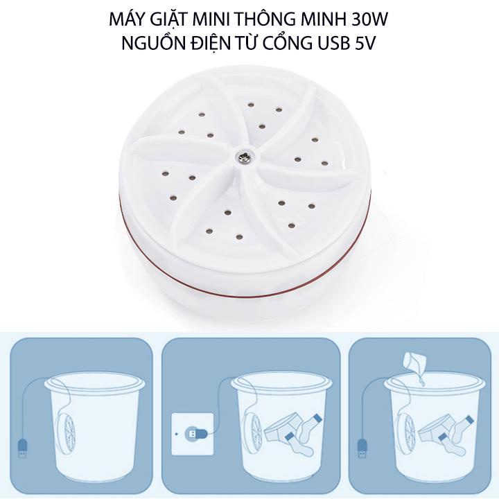Máy giặt mini thông minh đa năng, giặt đồ lót, quần áo trẻ em, chén bát đa năng