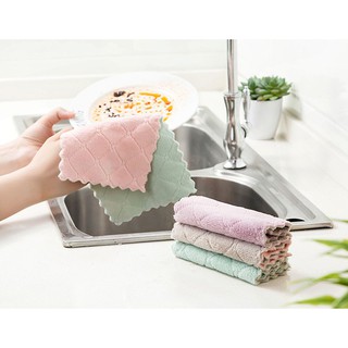 Khăn lau bát đĩa chén cơm vải siêu thấm Sọc Caro chống bẩn tủ lạnh xoong nồi cho nhà bếp youngcityshop 30.000