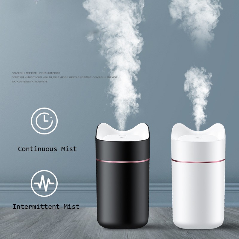 Fnelse Máy Khuếch Tán Tinh Dầu Làm Ẩm Không Khí Mini USB Hình Mèo 1.4L Tích Hợp Đèn LED Màu Sắc