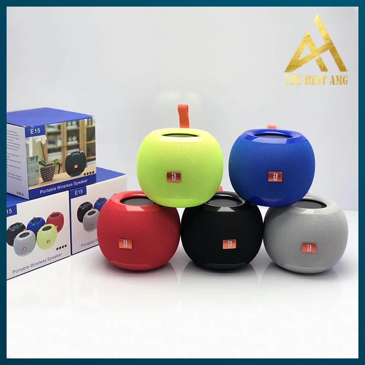 Loa Bluetooth Mini Cầm Tay Di Động E15 Hình Tròn Bass Siêu Trầm - Loa Không Dây Pin Siêu Khủng Âm Thanh Cực Hay