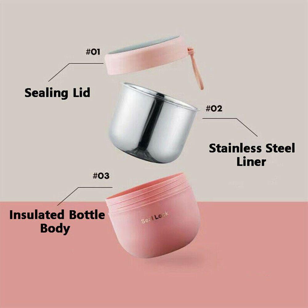 PISTA Hộp Đựng Cơm Trưa Giữ Nhiệt 600ML Kèm Muỗng Tiện Lợi