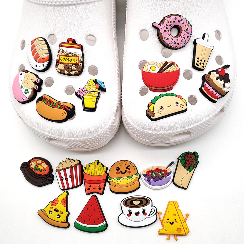 CROCS Set 17 Phụ Kiện Làm Đồ Trang Sức Hình Phi Hành Gia/Giày Cao Su Mềm Bằng PVC Cho Bé