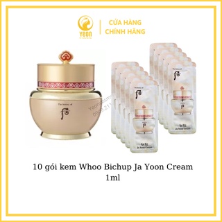 Combo 10 gói kem whoo bichup ja yoon cream – kem dưỡng chống lão hóa hồng nhuận