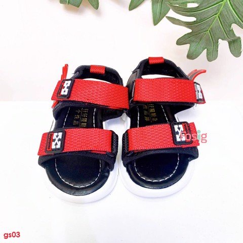 Giày Sandal Cho Bé Trai - Đen Đỏ