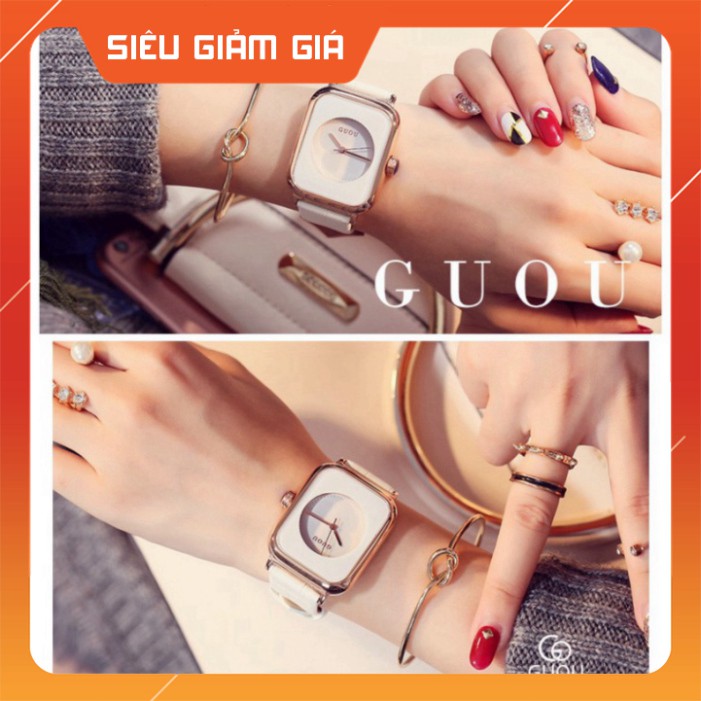 Đồng hồ nữ Guou GU8162 dây da hàng cao cấp hh- thumbnail