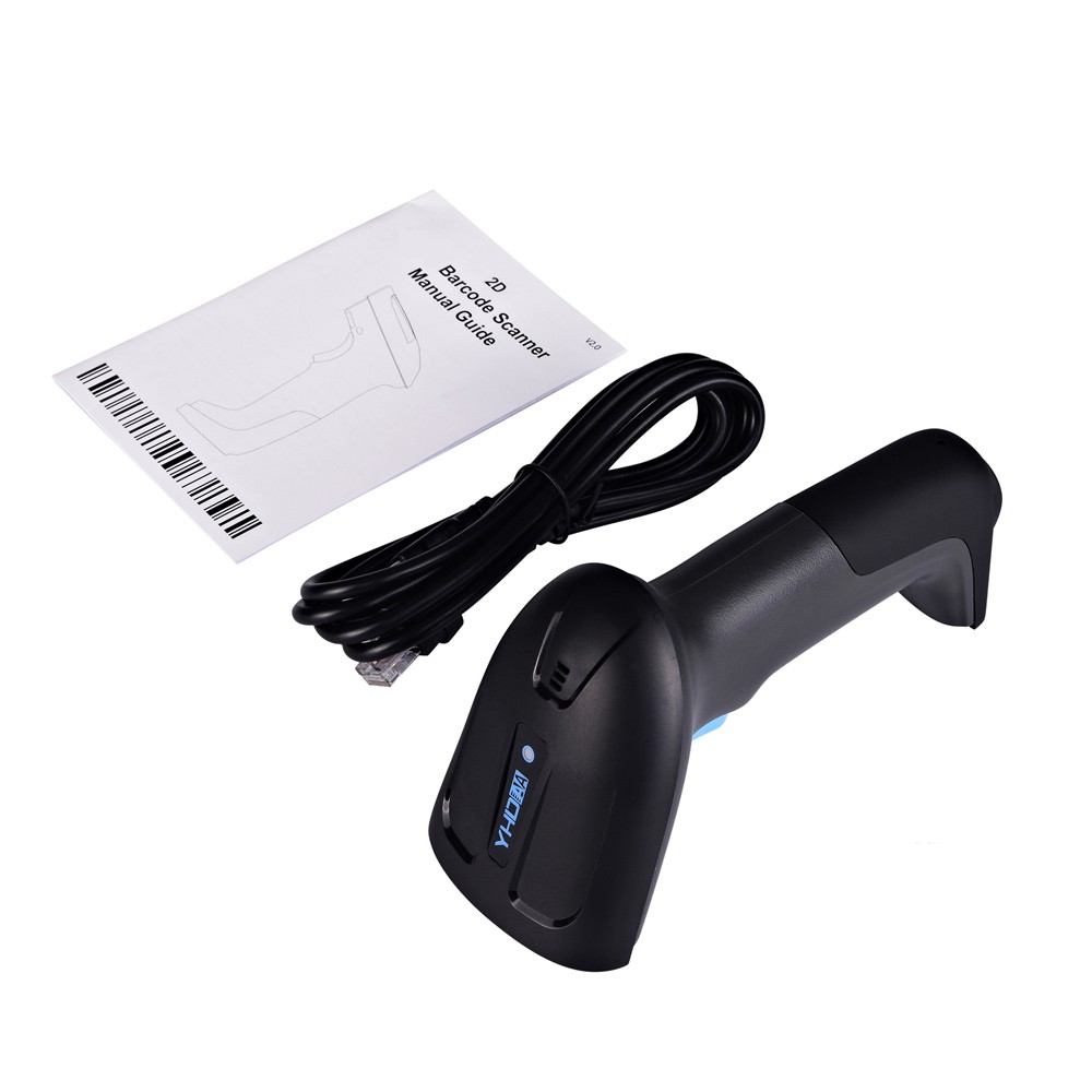 Máy quét mã vạch YHD 6200D 2D có dây - Máy đọc mã vạch Barcode(1D), Qrcode(2D) có dây cắm cổng USB dùng trên Máy tính