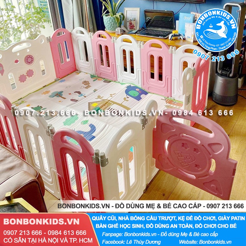 Quây cũi nhựa tên lửa, Quây cũi nhựa cho bé gấp gọn vũ trụ