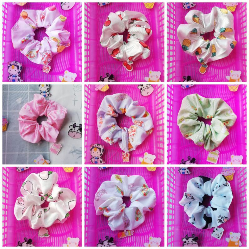 Cột tóc,scrunchies có charm đính kèm