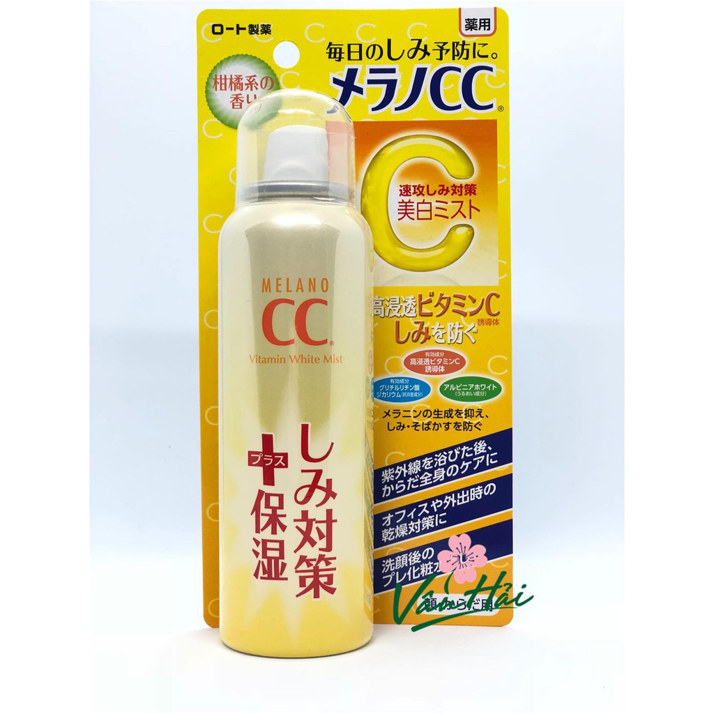 XỊT KHOÁNG CC MELANO ROHTO WHITENING MIST 100G