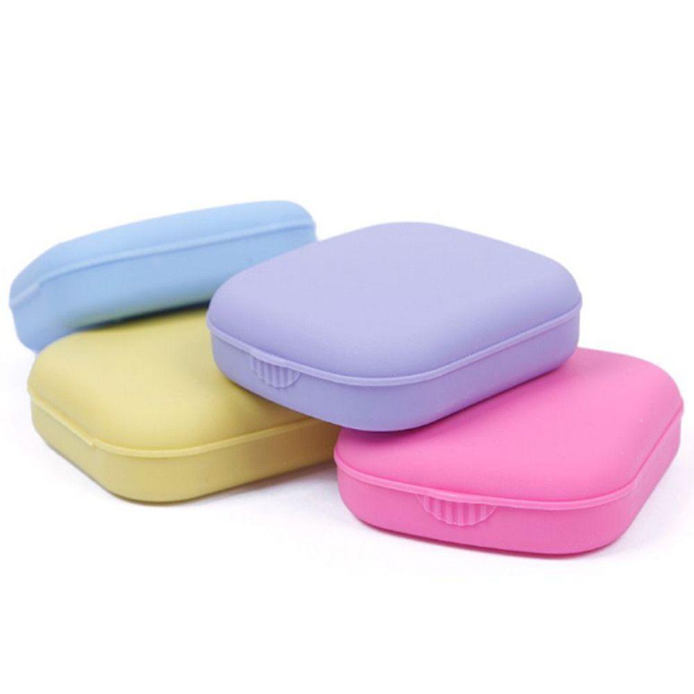 ESPO Hộp Đựng Kính Áp Tròng Mini Hình Vuông Nhiều Màu Sắc