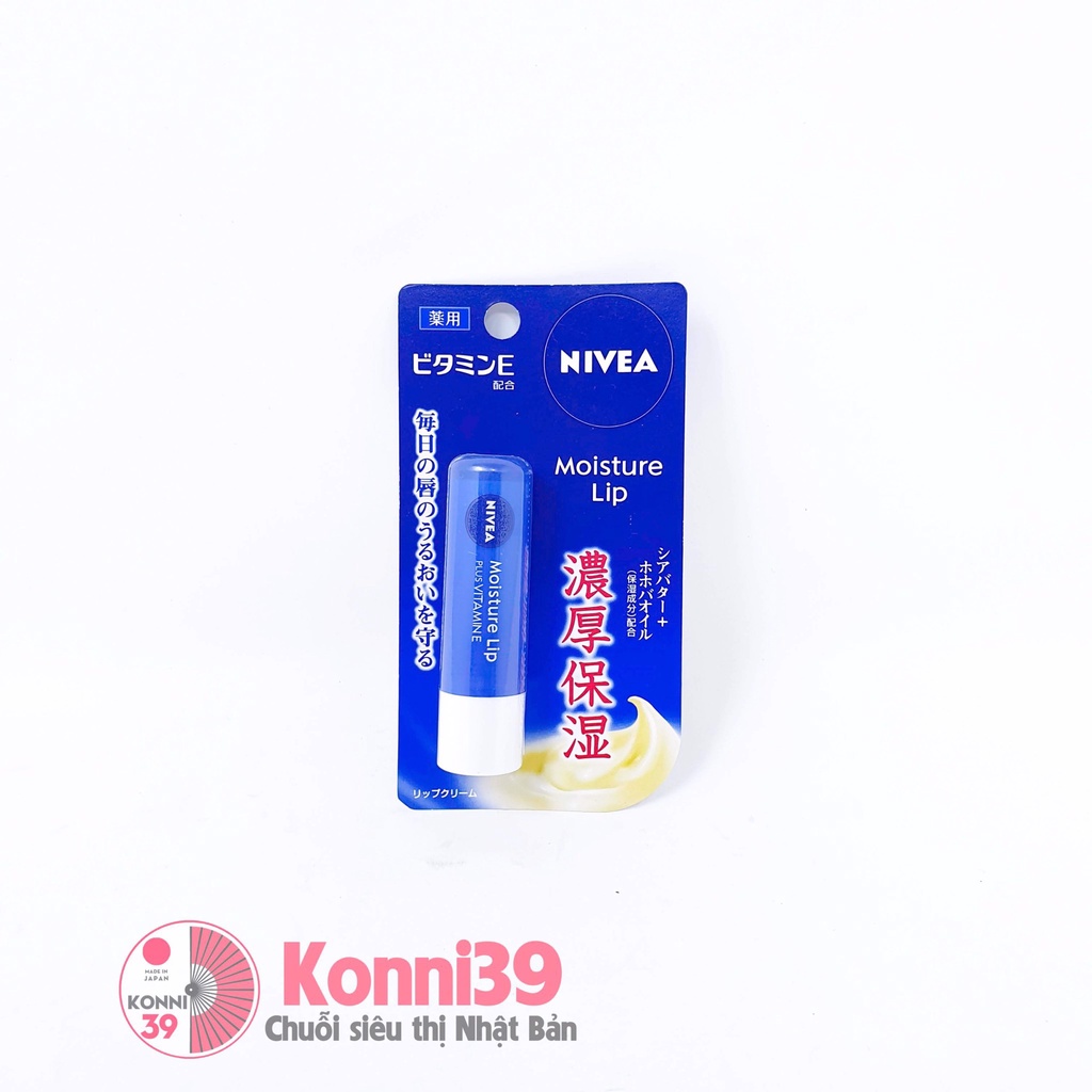 Son dưỡng môi Nivea Moisture Lip 3.9g (3 loại)